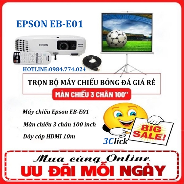 Combo máy chiếu bóng đá Epson EB-E01