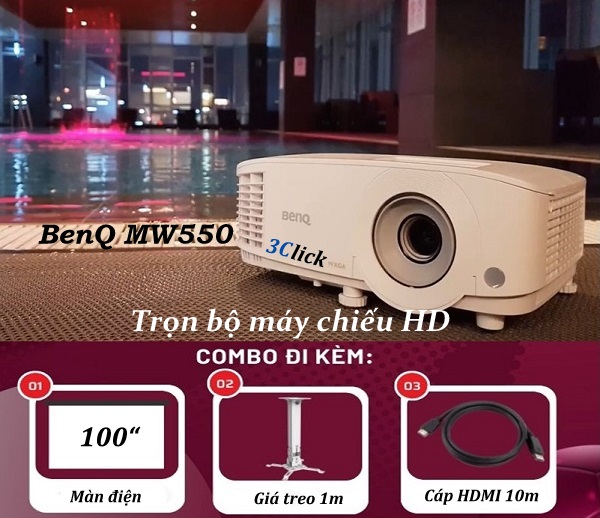 Trọn bộ máy chiếu HD BenQ MW550