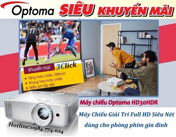 Trọn bộ máy chiếu Full HD Optoma HD30HDR