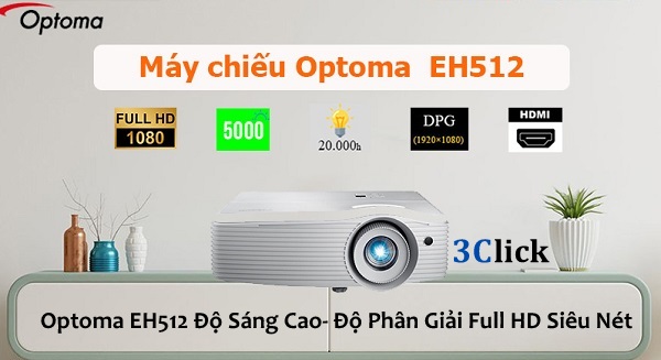 Trọn bộ máy chiếu Full HD Optoma EH512