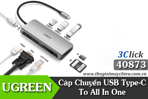 Bộ chuyển đổi Ugreen 40873 USB Type-C sang HDMI