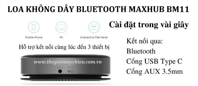 Loa không dây Bluetooth Maxhub BM11
