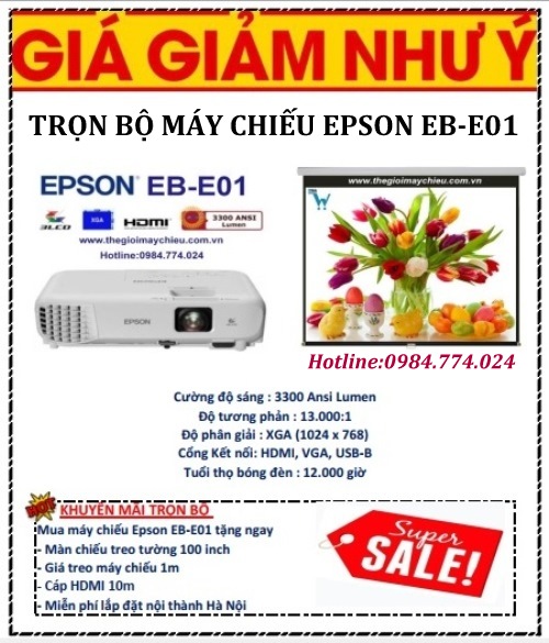 Trọn bộ máy chiếu Epson EB-E01