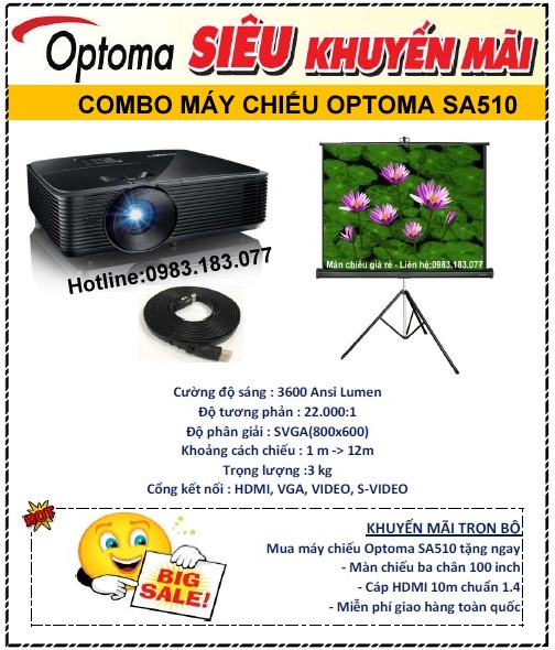 Combo máy chiếu Optoma SA510